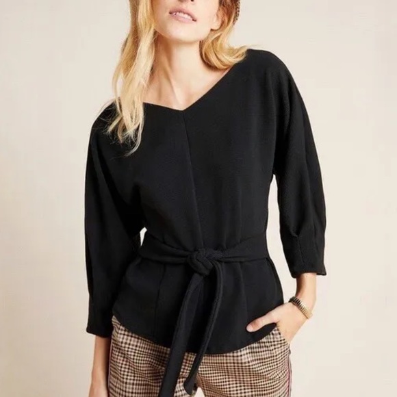 Anthropologie Metier Structured Top in Black Size Small - Picture 3 of 6